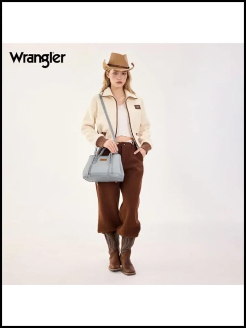 Women's Vegan Leather Satchel Tote with Braided Rope Handle